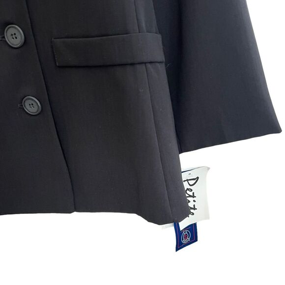 Women's black double
breasted blazer jacket size 12P NWT🏷 by J.G. Hook - Picture 6 of 12